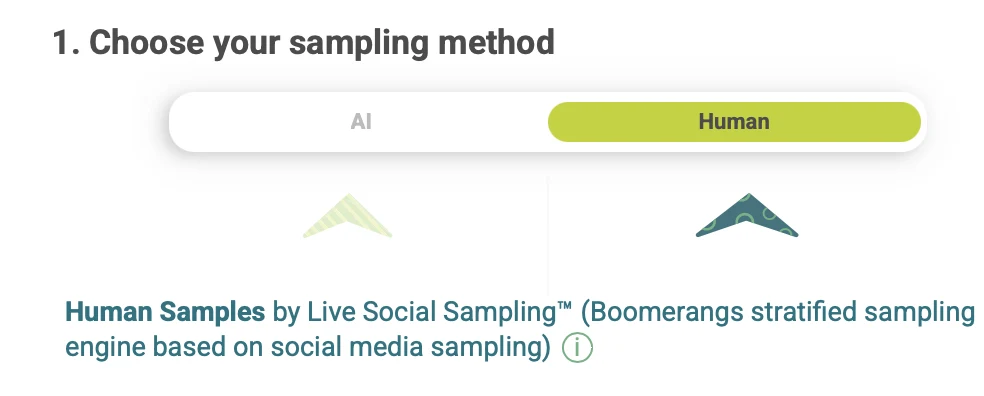 La même étape, interrupteur sur Human : Human Samples by Live Social Sampling™.